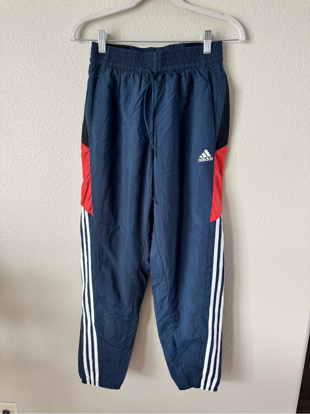 Retro Inspired Adidas  Navy Blue Red Track Pants